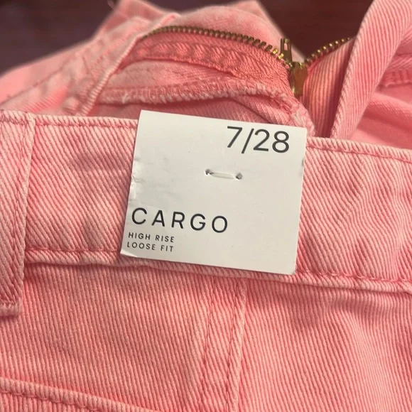 🔥FINAL🔥 NWT Flying Angel High Rise Loose Fit Denim Cargo Jeans - Picture 3 of 9